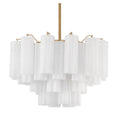Addis 9 - Light 22 - Inch Waterfall Chandelier Aged Brass - Cyran Lamps