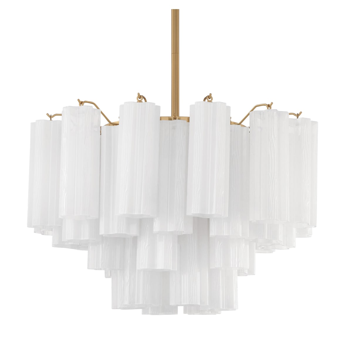 Addis 9 - Light 22 - Inch Waterfall Chandelier Aged Brass - Cyran Lamps