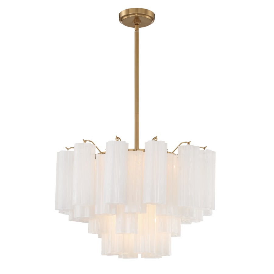 Addis 9 - Light 22 - Inch Waterfall Chandelier Aged Brass - Cyran Lamps