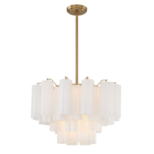 Addis 9 - Light 22 - Inch Waterfall Chandelier Aged Brass - Cyran Lamps