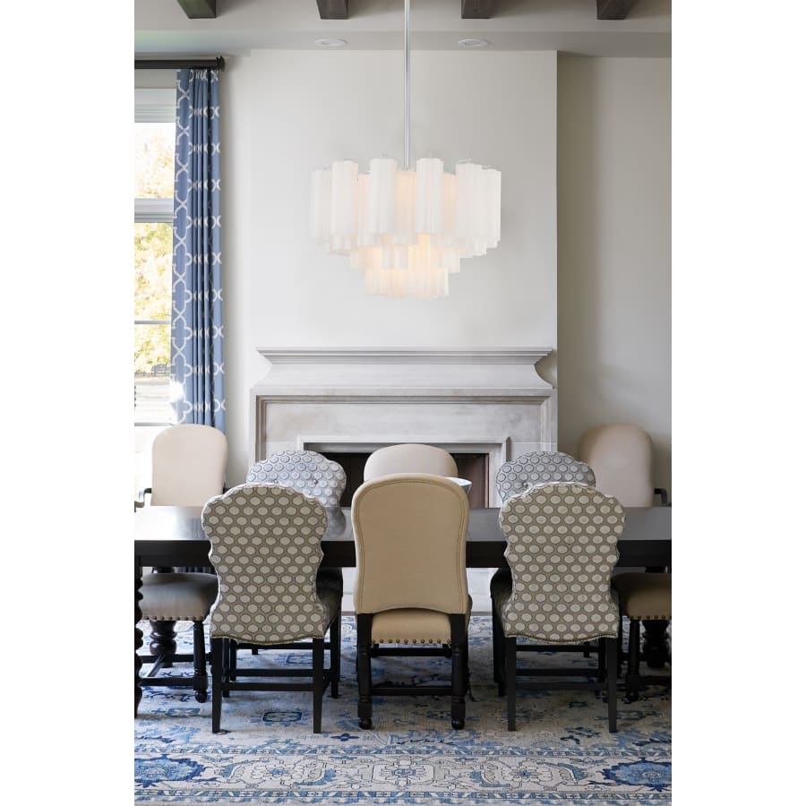 Addis 9 - Light 22 - Inch Waterfall Chandelier Aged Brass - Cyran Lamps
