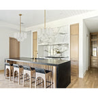 Addis 9 - Light 22 - Inch Waterfall Chandelier Aged Brass - Cyran Lamps