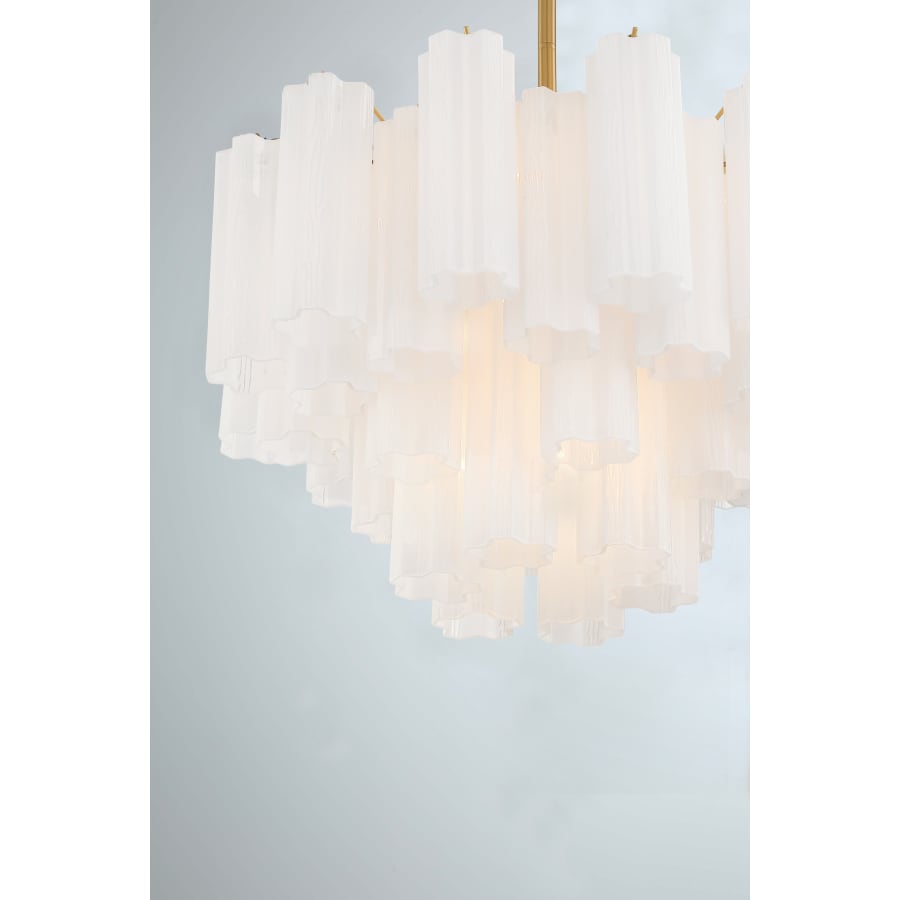 Addis 9 - Light 22 - Inch Waterfall Chandelier Aged Brass - Cyran Lamps