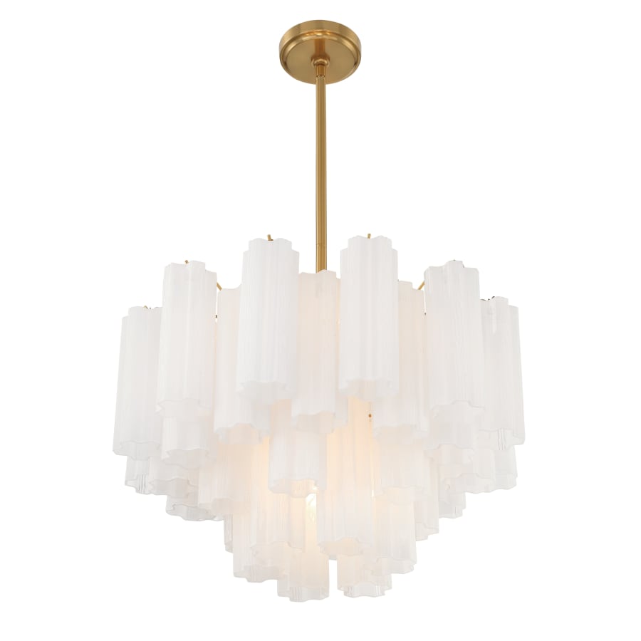 Addis 9 - Light 22 - Inch Waterfall Chandelier Aged Brass - Cyran Lamps