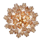 Addis 9 Light Waterfall Chandelier 22in Amber Glass - Cyran Lamps