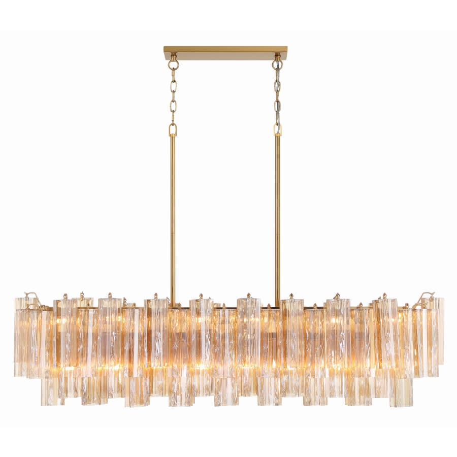 Addis Linear Crystal Chandelier 14 Light 52in - Cyran Lamps
