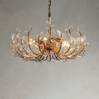 Adela Glass Petal 6 Light Chandelier - Cyran Lamps