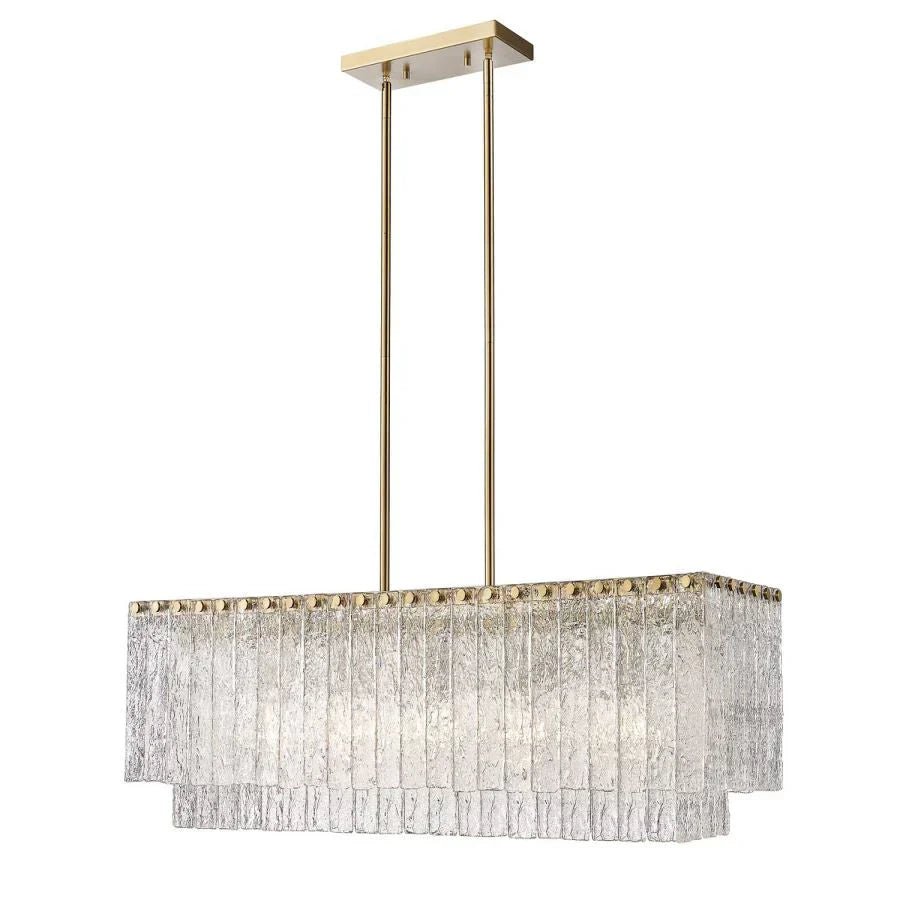 Aimee Linear Glass Chandelier - Cyran Lamps