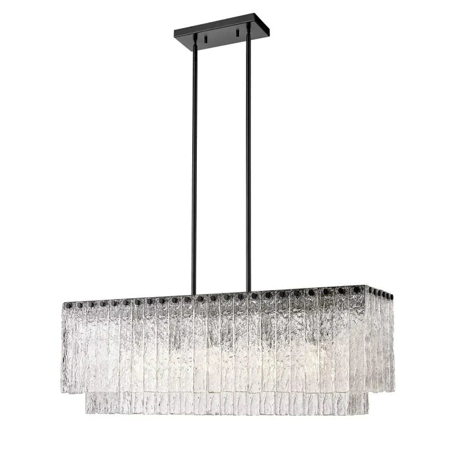 Aimee Linear Glass Chandelier - Cyran Lamps