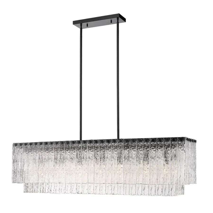Aimee Linear Glass Chandelier - Cyran Lamps