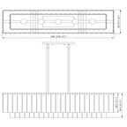 Aimee Linear Glass Chandelier - Cyran Lamps