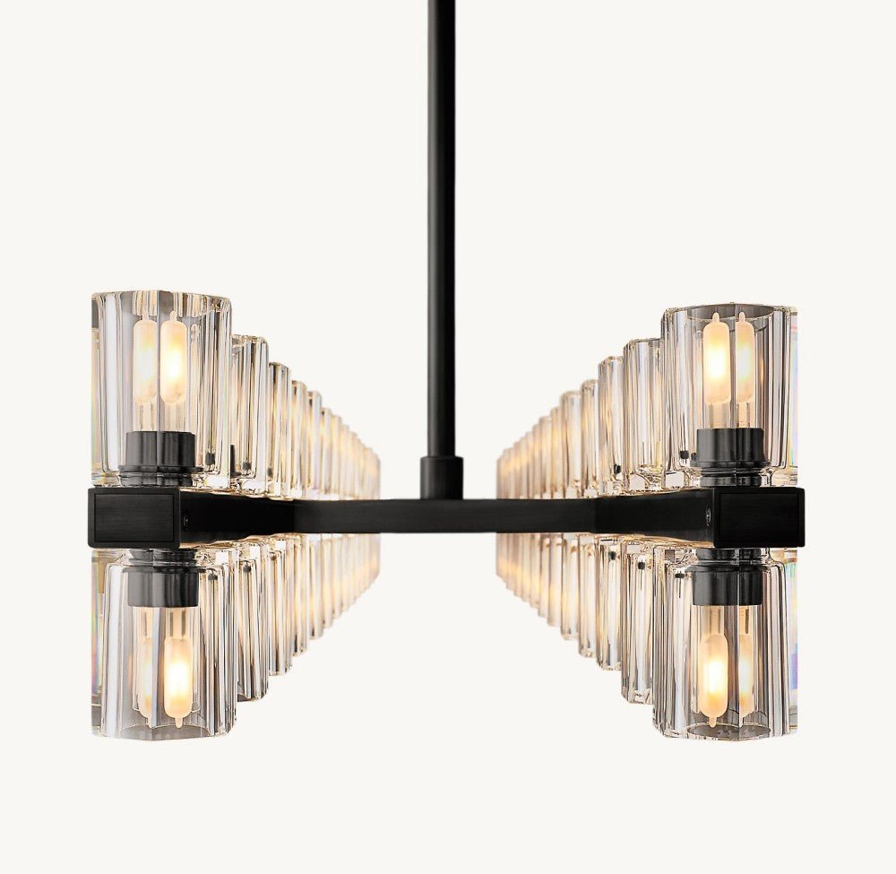 Akachon Rectangular Chandelier 54" - Cyran Lamps