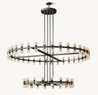 Akachon Round Two - Tier Chandelier 60" - Cyran Lamps