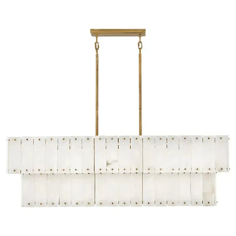 Alabaster Rancho 2 - Tier Linear Chandelier - Cyran Lamps