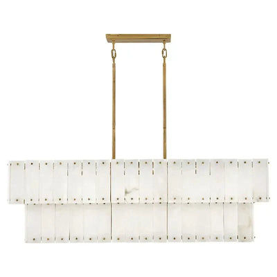 Alabaster Rancho 2 - Tier Linear Chandelier - Cyran Lamps