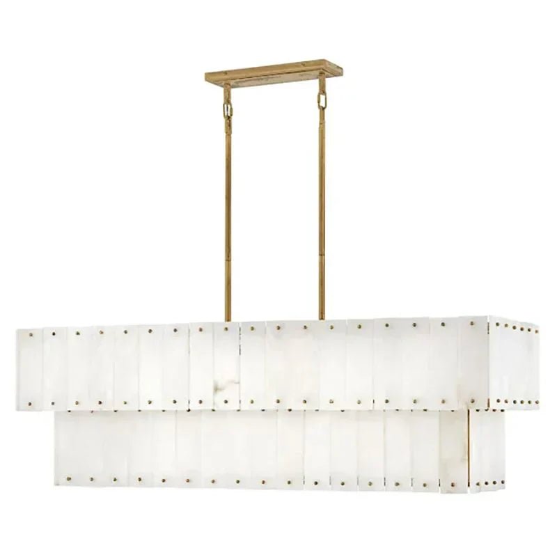 Alabaster Rancho 2 - Tier Linear Chandelier - Cyran Lamps