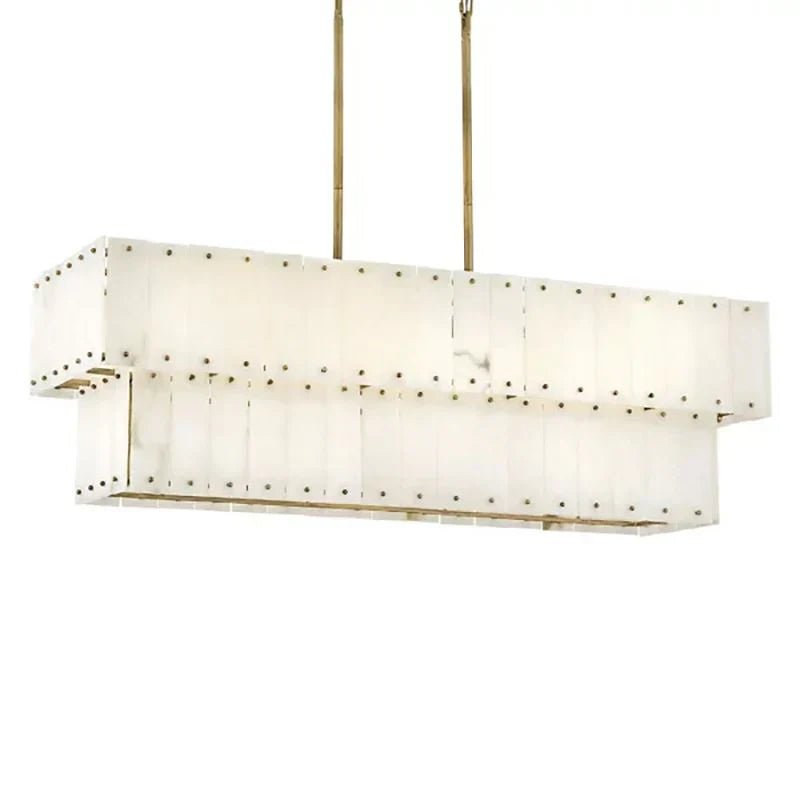 Alabaster Rancho 2 - Tier Linear Chandelier - Cyran Lamps
