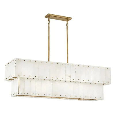 Alabaster Rancho 2 - Tier Linear Chandelier - Cyran Lamps