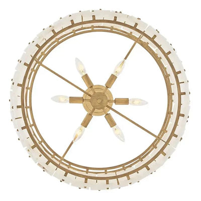 Alabaster Rancho 2 - Tier Round Chandelier (Middle) - Cyran Lamps