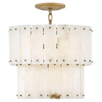 Alabaster Rancho 2 - Tier Round Chandelier (Middle) - Cyran Lamps