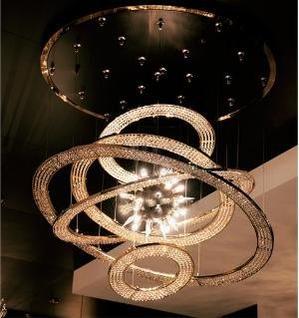 Aleron Crystal Ring Sputnik Chandelier - 47"w x 47"hCyranlamps