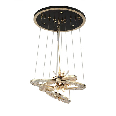 Aleron Crystal Ring Sputnik Chandelier - 24"w x 26"hCyranlamps