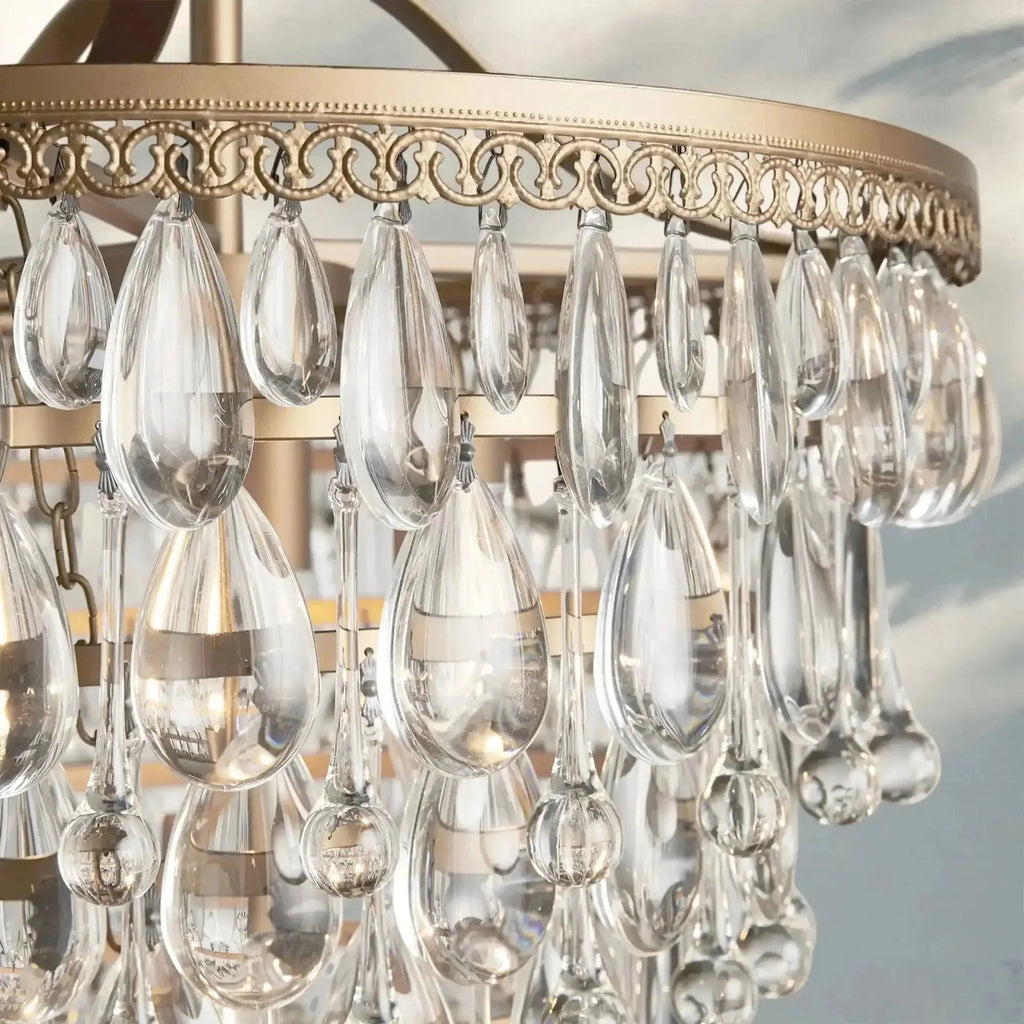 Anabelle Round Chandelier 17''23''H - Cyran Lamps