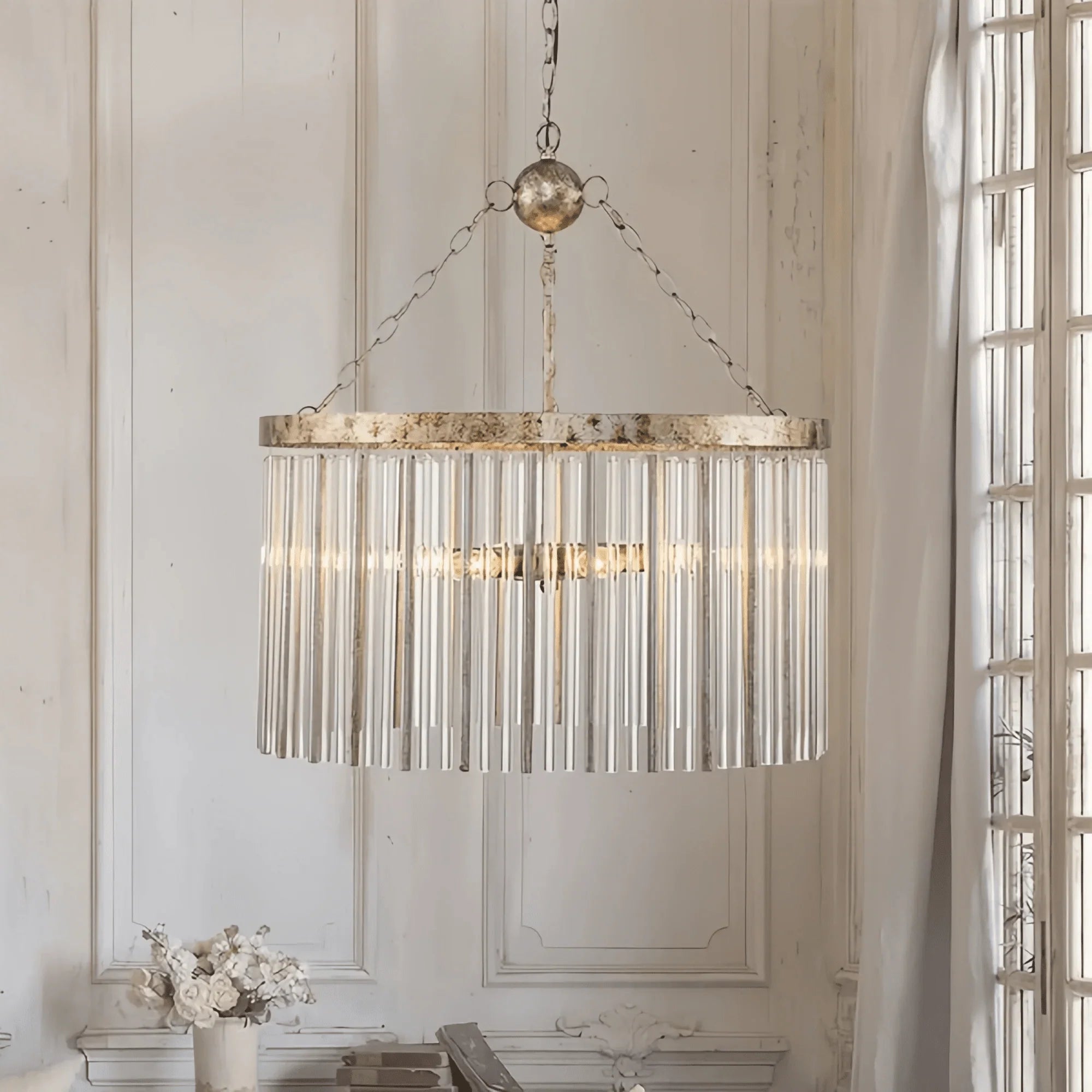 Andalucian Round Chandelier 24"35" - Cyran Lamps