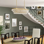 Anqeer Waterdrop Oval Chandelier 43" - Cyran Lamps