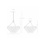 Anqeer Waterdrop Round Chandelier 21" - Cyran Lamps