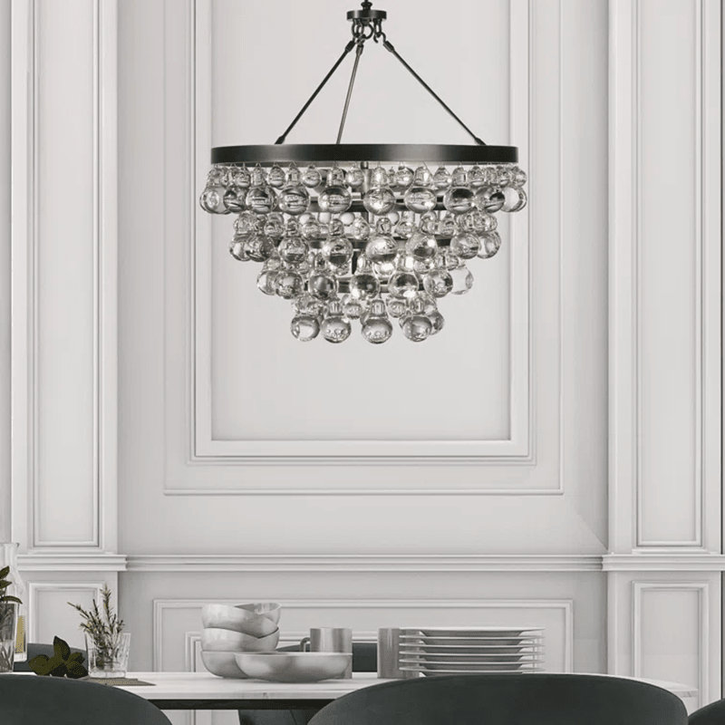 Anqeer Waterdrop Round Chandelier 21" - Cyran Lamps
