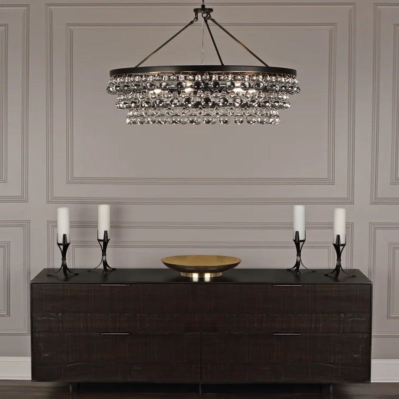 Anqeer Waterdrop Round Chandelier 35" - Cyran Lamps