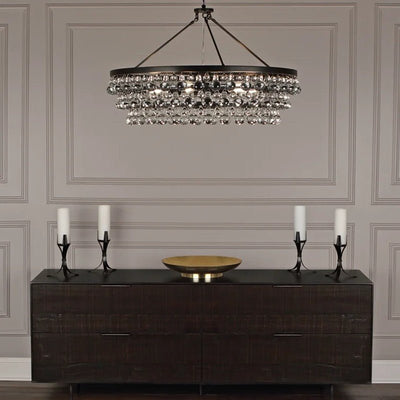 Anqeer Waterdrop Round Chandelier 35" - Cyran Lamps