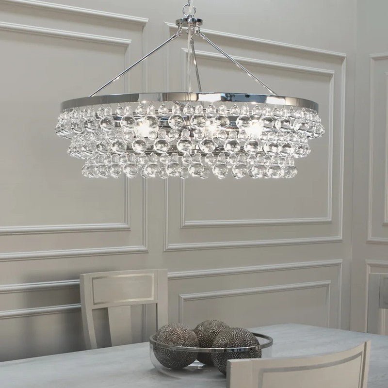 Anqeer Waterdrop Round Chandelier 35" - Cyran Lamps