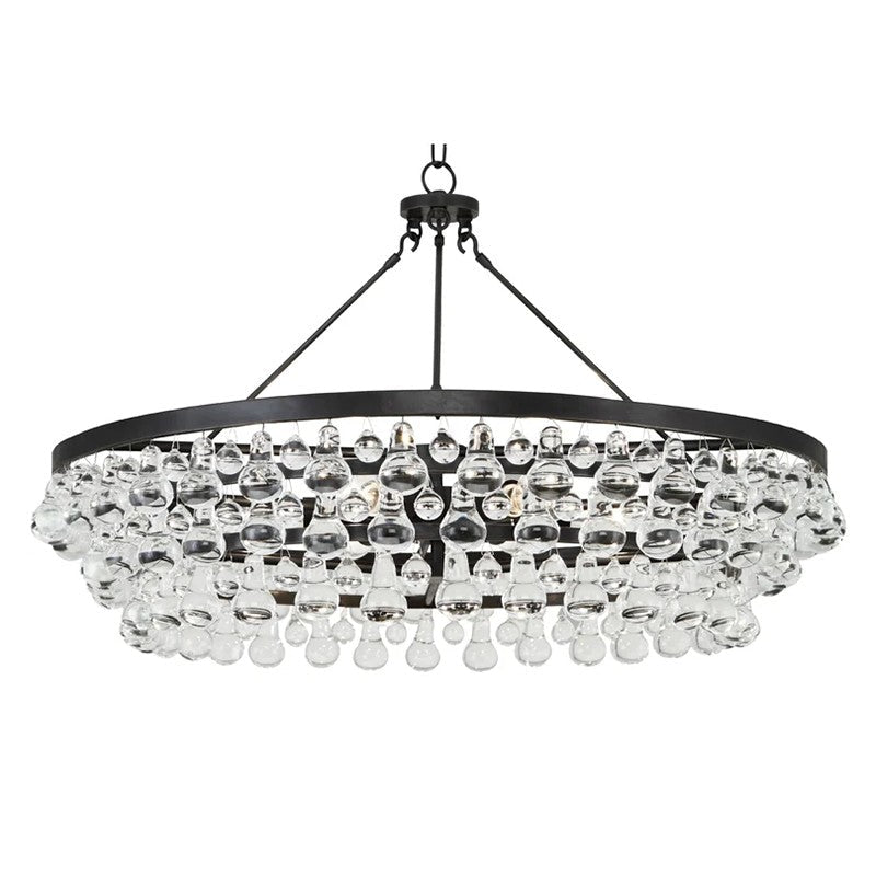 Anqeer Waterdrop Round Chandelier 35" - Cyran Lamps