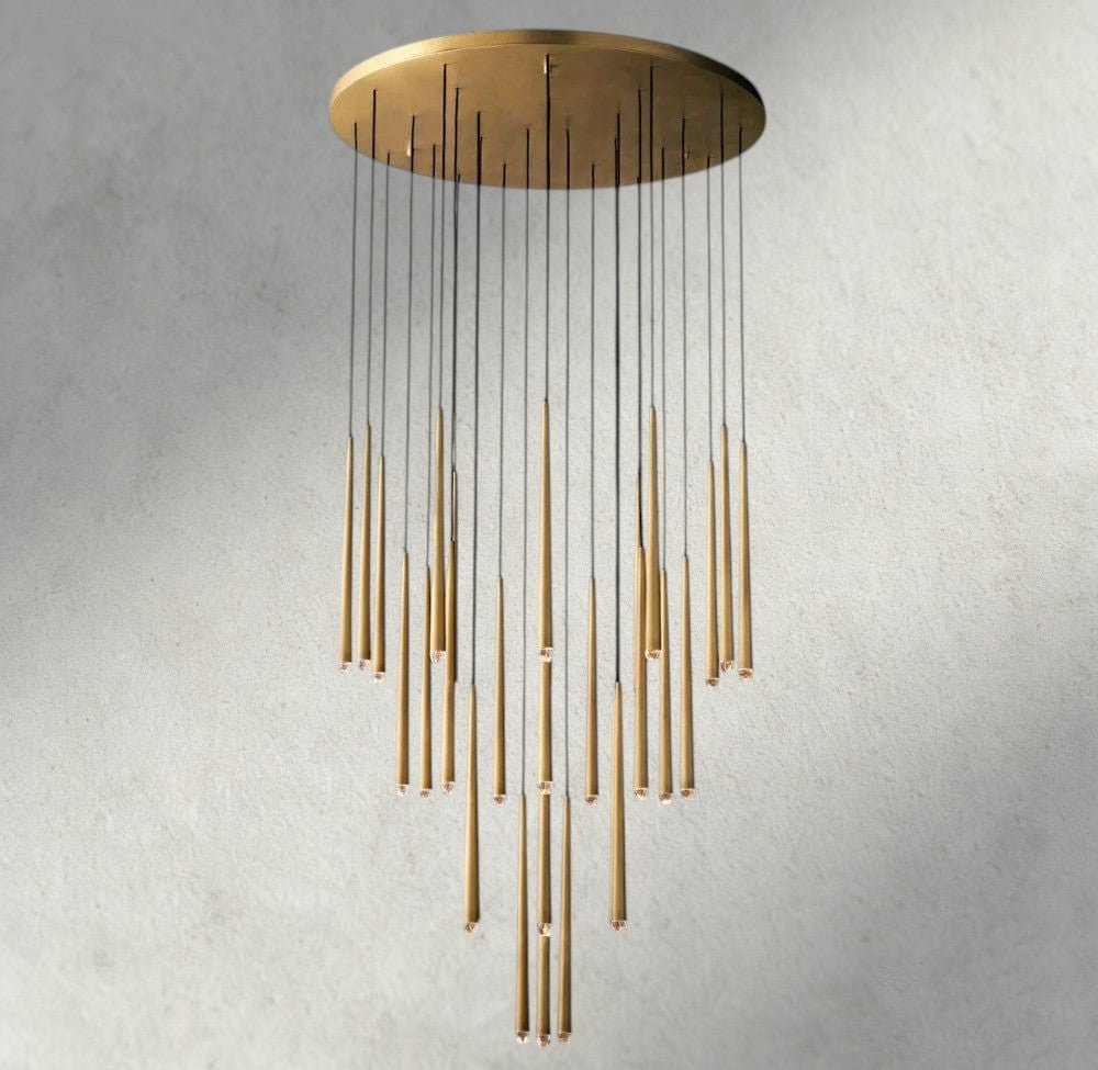 Aqaitaiva Round Chandelier 18", 24", 30", 48" - Cyran Lamps