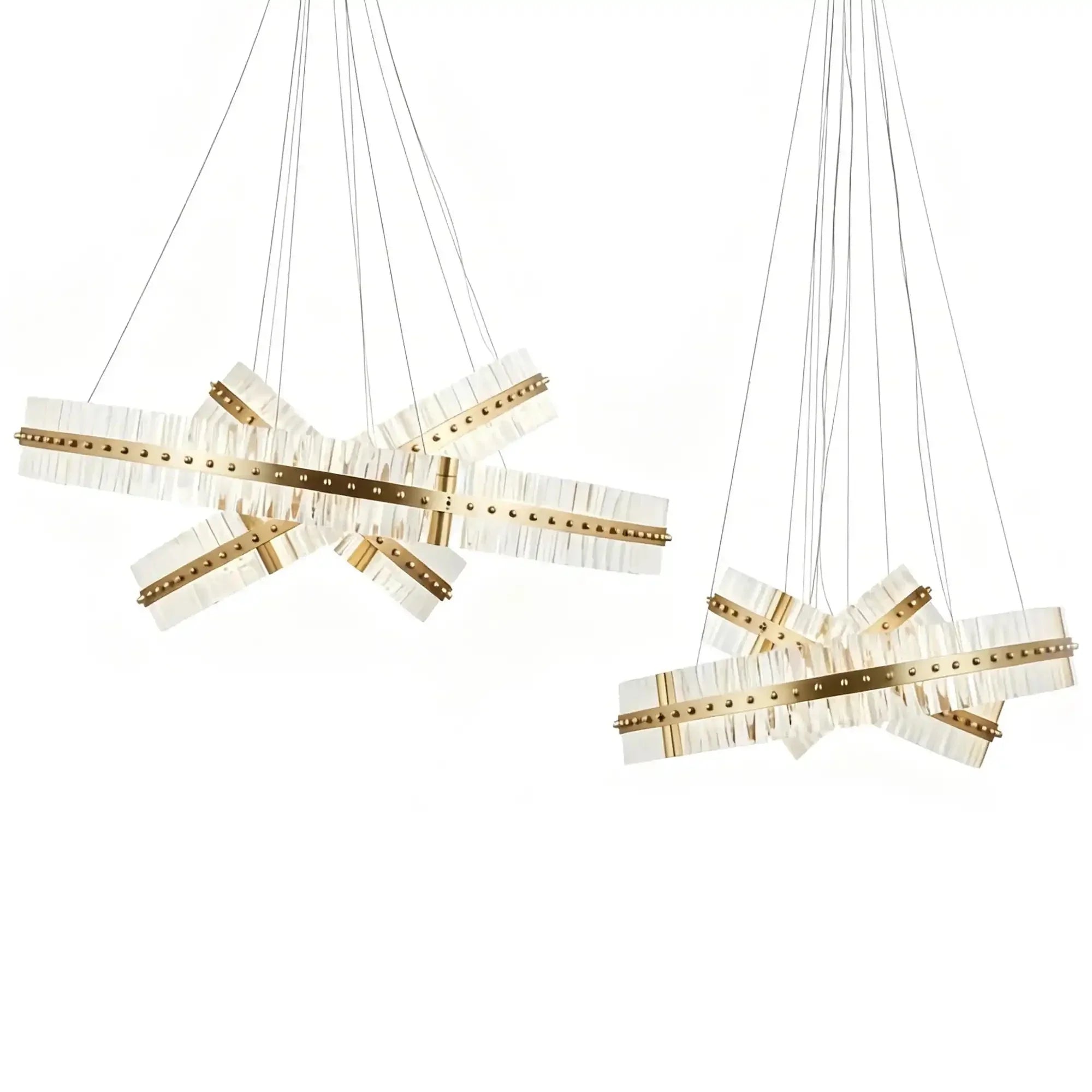 Aquinox 3 - Tier Round Crystal Ring LED Chandelier - 28" DiameterPolished NickelCyranlamps