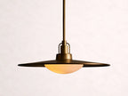 Argent Opal Glass Dome Pendant 14'' 24''D - Cyran Lamps