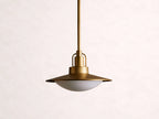 Argent Opal Glass Dome Pendant 14'' 24''D - Cyran Lamps