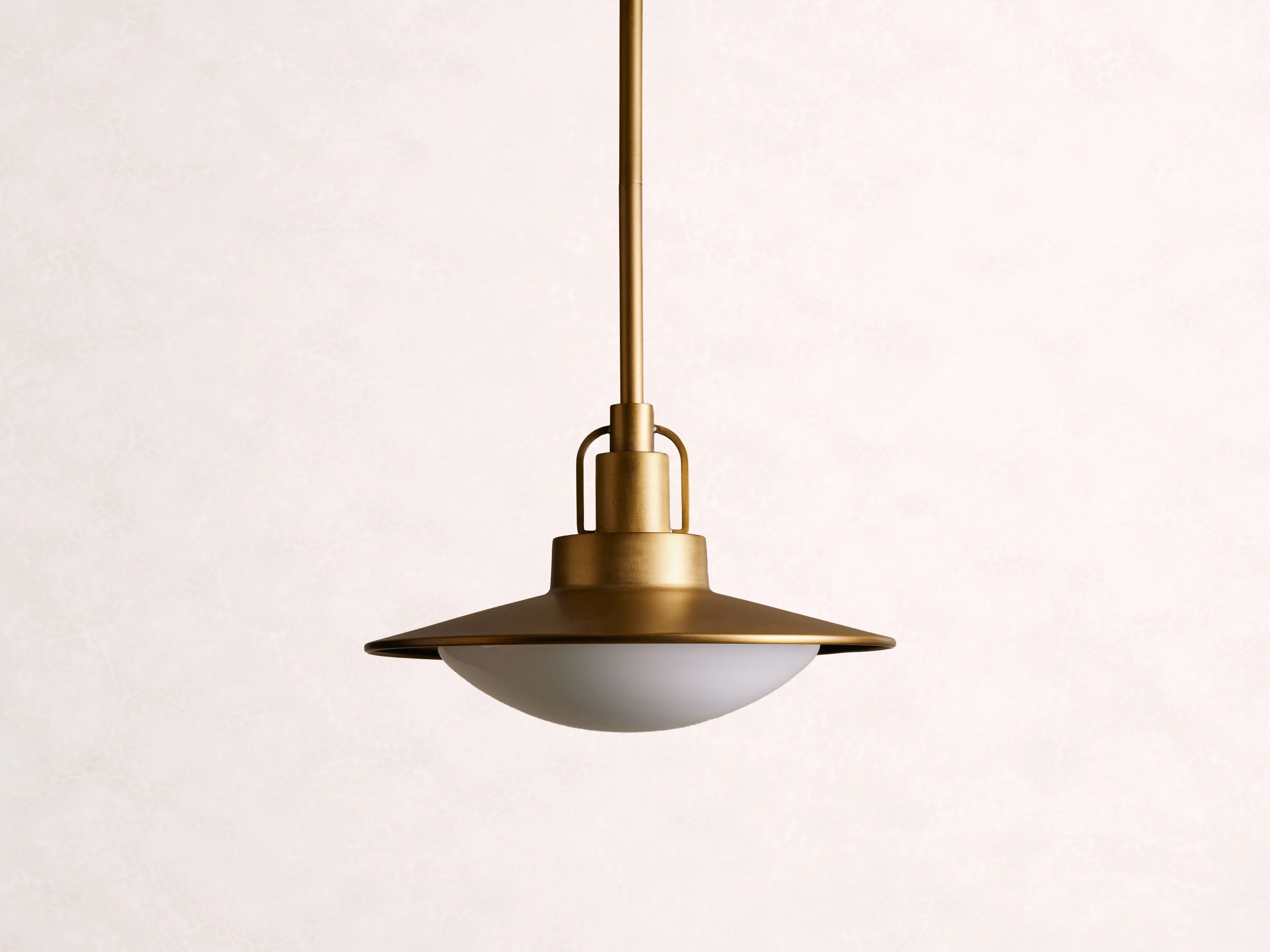Argent Opal Glass Dome Pendant 14'' 24''D - Cyran Lamps
