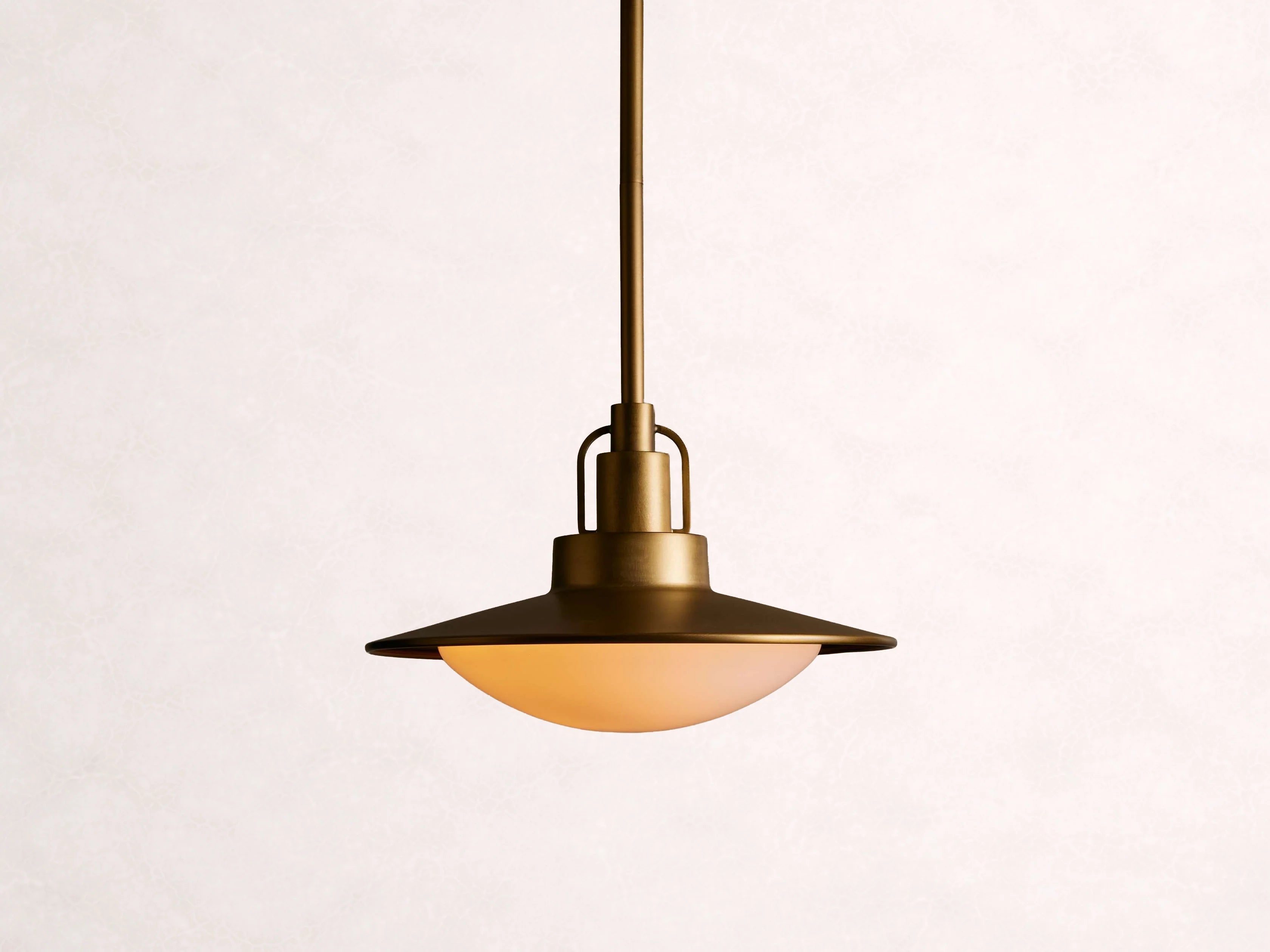 Argent Opal Glass Dome Pendant 14'' 24''D - Cyran Lamps