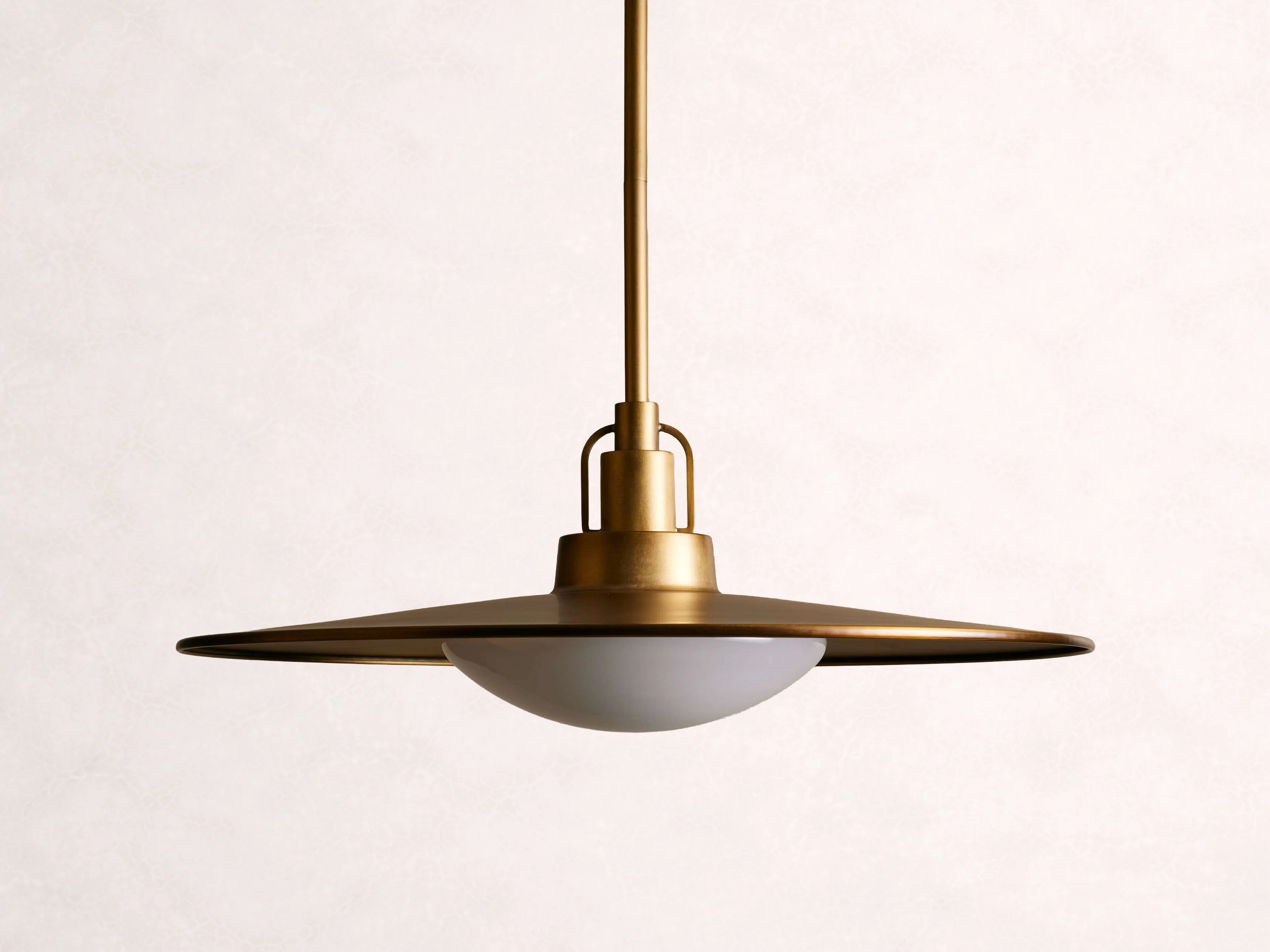 Argent Opal Glass Dome Pendant 14'' 24''D - Cyran Lamps