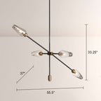 Arrow Bronze Chandelier - Cyran Lamps