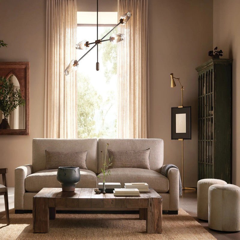 Arrow Bronze Glass Chandelier - Cyran Lamps