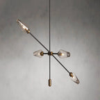 Arrow Bronze Glass Chandelier - Cyran Lamps