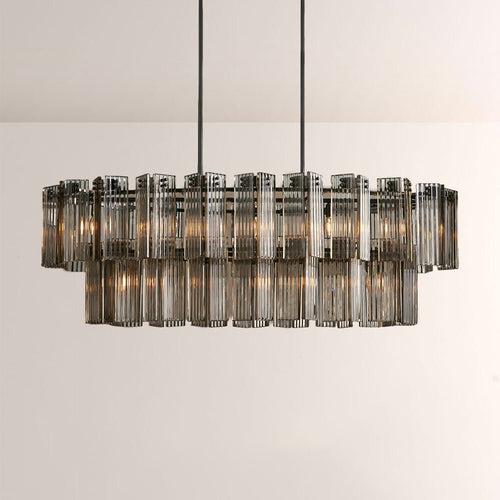Art Glass Delsia Linear Chandelier - Cyran Lamps
