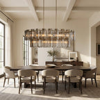 Art Glass Delsia Linear Chandelier - Cyran Lamps