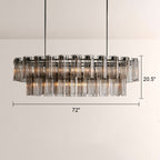 Art Glass Delsia Linear Chandelier - Cyran Lamps