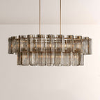 Art Glass Delsia Linear Chandelier - Cyran Lamps