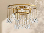 Aubrey Crystal Ball Flushmount Lamp - Cyran Lamps
